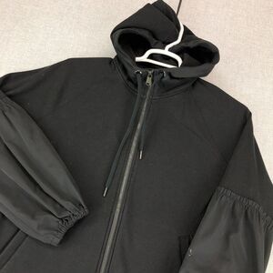 Athleta‎ Women's XS Black On My Way Triumph Hybrid Hoodie Full Zip Puff Sleeve